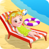 Baby Hazel la plajă